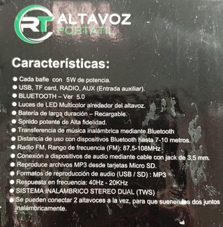 Altavoz Portátil RT con Micrófono Karaoke