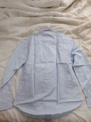 Camisa Scalpers Rayas Azul y Blanca Talla S