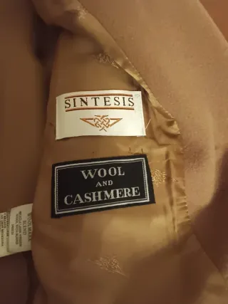 Abrigo Lana Beige Camel Talla 46