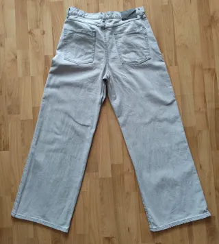 Pantalón vaquero Lefties ancho gris claro