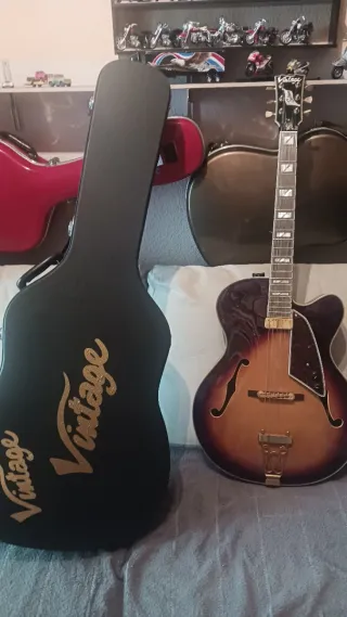 Guitarra Eléctrica Hollow Vintage Modelo Sultán