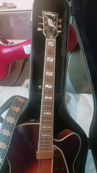 Guitarra Eléctrica Hollow Vintage Modelo Sultán