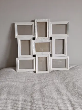 Portaretratos de pared blanco