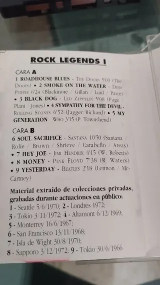 Los grandes del rock x2 cassettes