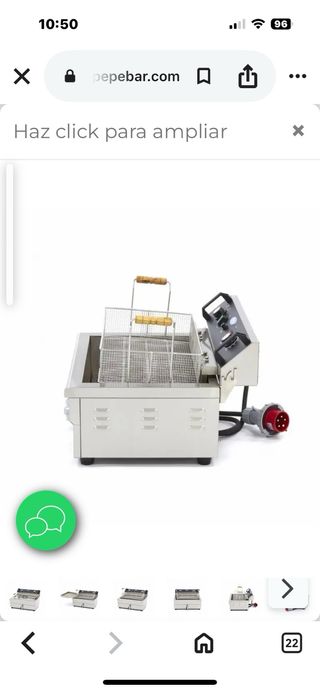 Freidora de acero inoxidable