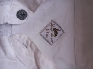 Camisa blanca niño talla 6/8