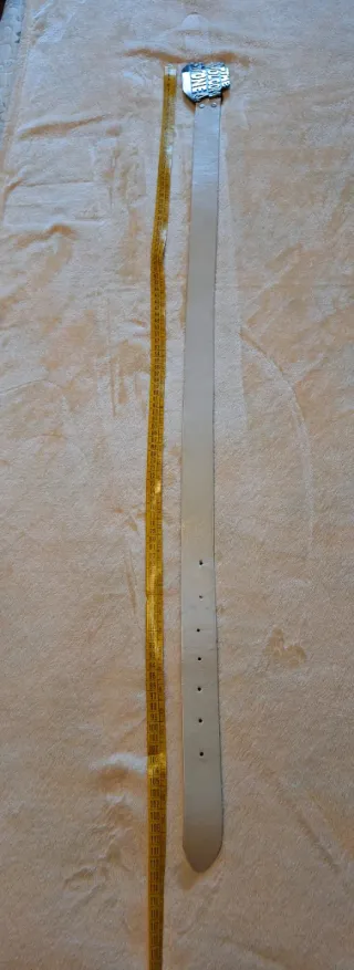 Cintura Volcom vintage, bianca con fibbia logo