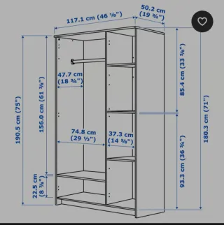 Armario Ikea 3 puertas con espejo