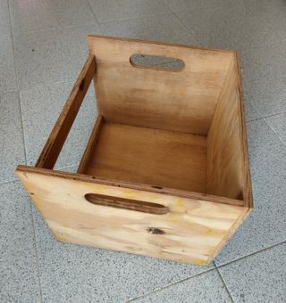 Cajones de madera apilables para discos de vinilo