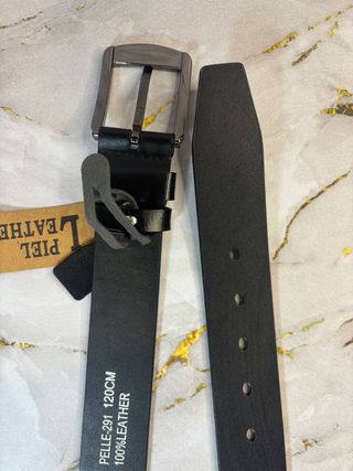 Cinturón de cuero negro 120