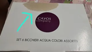 6 Bicchieri Vetro Colori Assortiti