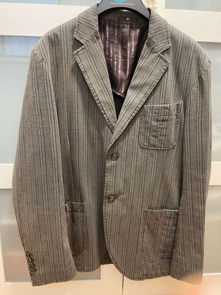 Americana CARAMELO rayas marrón/gris