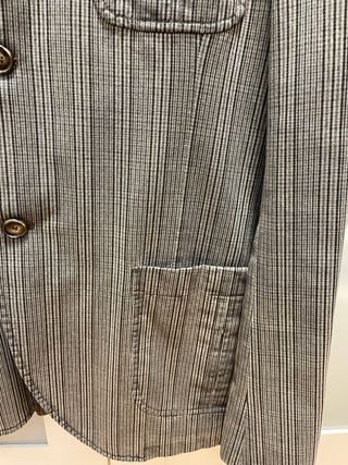 Americana CARAMELO rayas marrón/gris