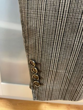 Americana CARAMELO rayas marrón/gris