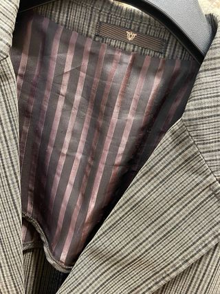 Americana CARAMELO rayas marrón/gris