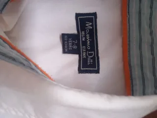 Camisa blanca niño talla 7-8 MARCA; MÁXIMO DUTTI