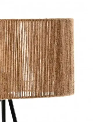 Lámpara de pie budi, de cañamo, 42cm diametro