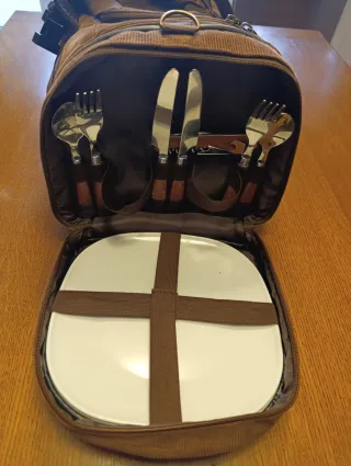 Bolsa nevera picnic marrón