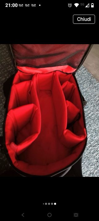 Zaino porta fotocamera nero