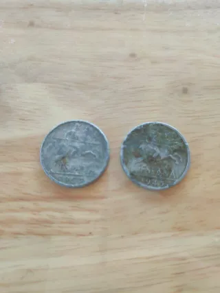 Lote 5 monedas España 10 céntimos 1940/41/45/53