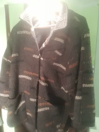 Chaquetón de eskort marrón multicolor