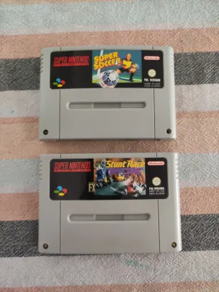 Lote 2 Cartuchos Super Nintendo: Super Soccer y St