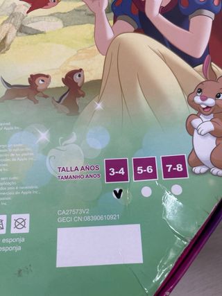 Disfraz Blancanieves Disney el corte ingles