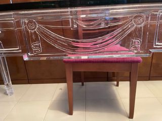 Mesa cristal y metacrilato 180x90