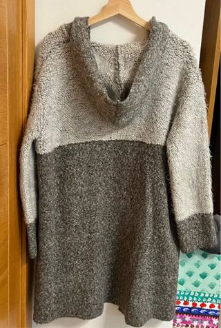 Abrigo Mango Lana Gris Talla L