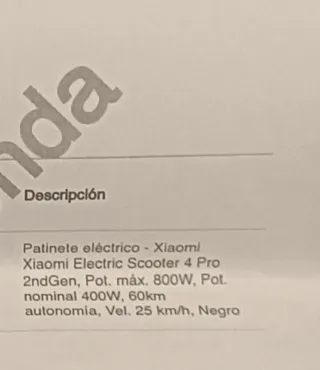 Patinete Eléctrico Xiaomi