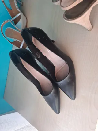 Lote Zapatos y Bolso Negro/Plata Mujer