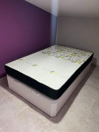 Canapé abatible premium + colchón viscoelástico