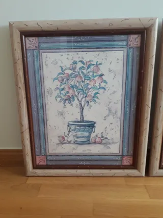 2 Cuadros Decorativos Árbol Frutal