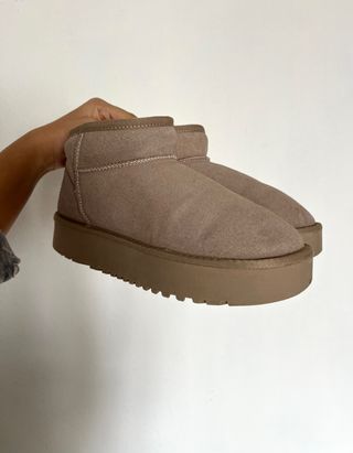 Botas Stradivarius Beige/Marrón Talla 40