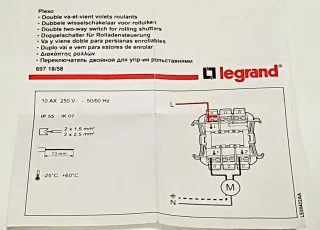 INTERRUPTOR DE PERSIANA ESTANCO LEGRAND 069718