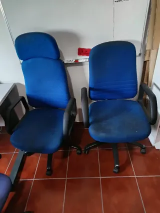 Sillas de oficina, mobiliario de madera