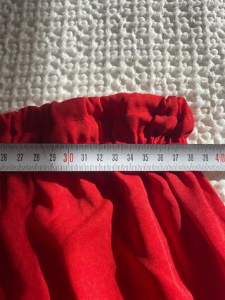 Conjunto casaca y pantalón rojo estampado