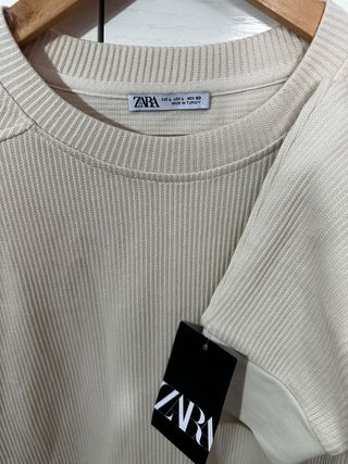 Jersey Zara Beige Nuevo Talla M