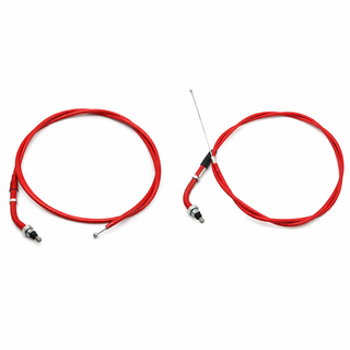 Cabos Acelerador + Embraiagem Suzuki LTR450 Vermel