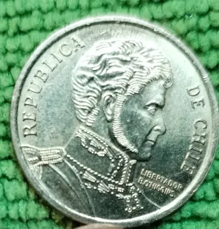Moneda 10 Pesos Chilenos Libertador B. O'Higgins