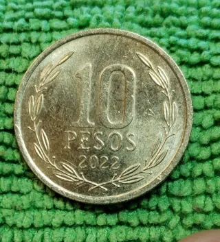 Moneda 10 Pesos Chilenos Libertador B. O'Higgins