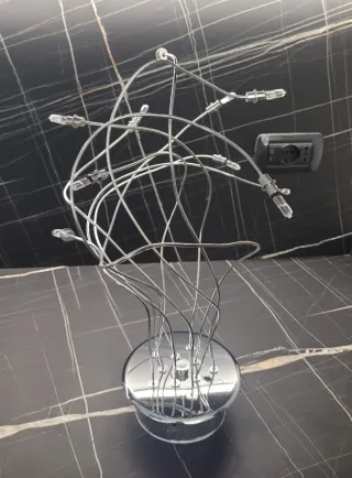 Lampadario metallo e vetro