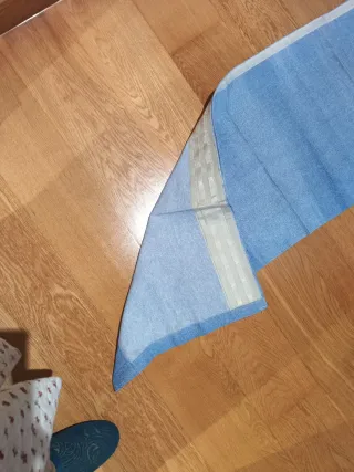 Bandó de cortina azul de tela 230 cm x 0,41 cm