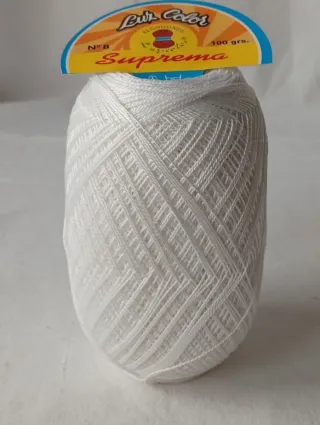 Hilo Perlé Blanco Algodón Supremo Nº 8