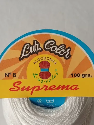Hilo Perlé Blanco Algodón Supremo Nº 8