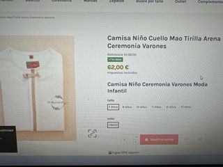 Camisa blanca de lino niño ceremonia