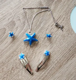 Set Gioielli Stella Blu e Argento