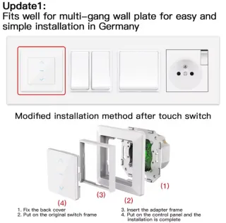 Interruptor inteligente persiana táctil Moes NUEVO
