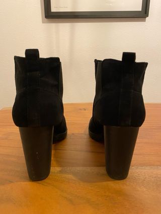 Botines negros nobuk talla 40