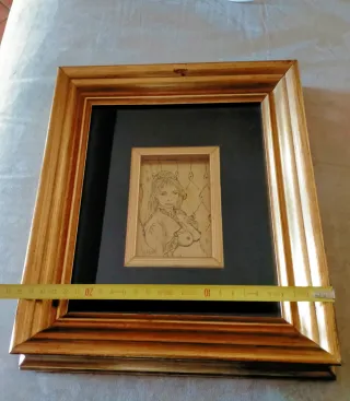 Quadro serigrafia ottone placato oro